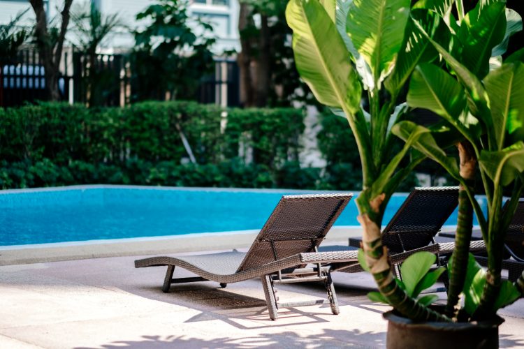 residential pool backyard
